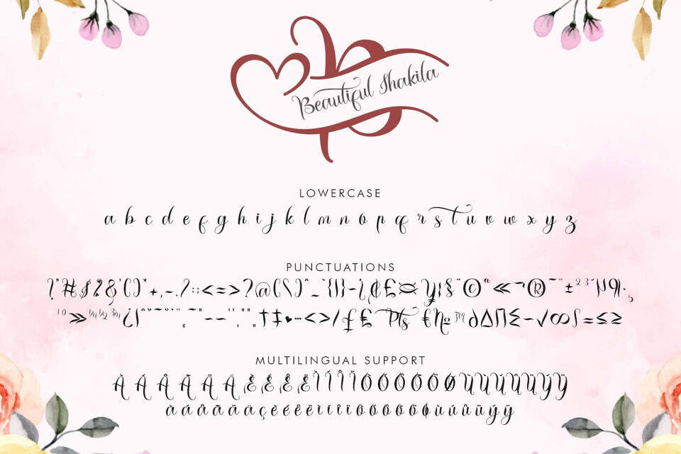 Beautiful Shakila Monogram Font