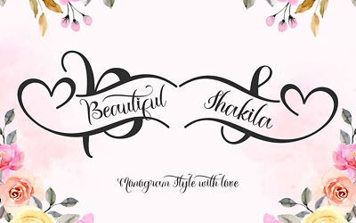 Beautiful Shakila Monogram Font