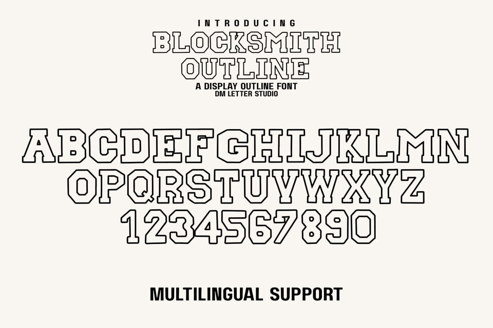 Blocksmith Outline Font