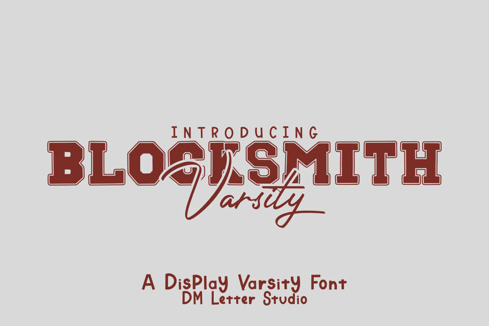 Blocksmith Varsity Font