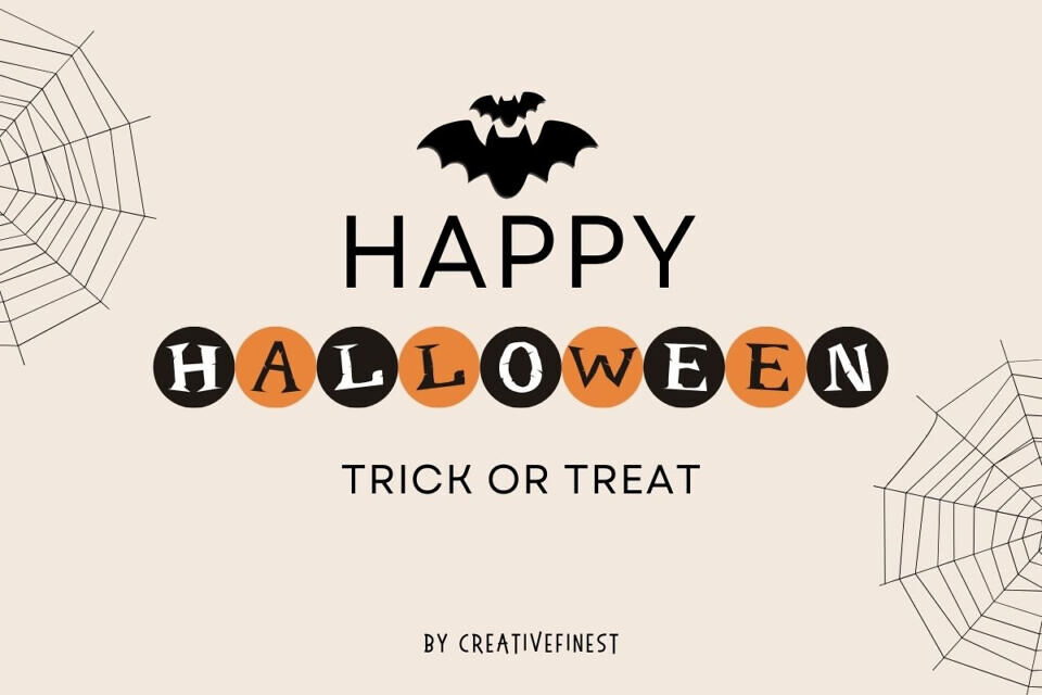 Boo -tiful Halloween Font