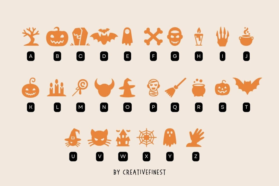 Boo -tiful Halloween Font