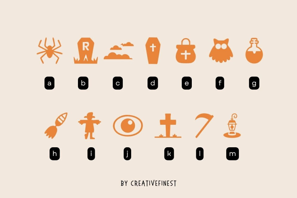 Boo -tiful Halloween Font