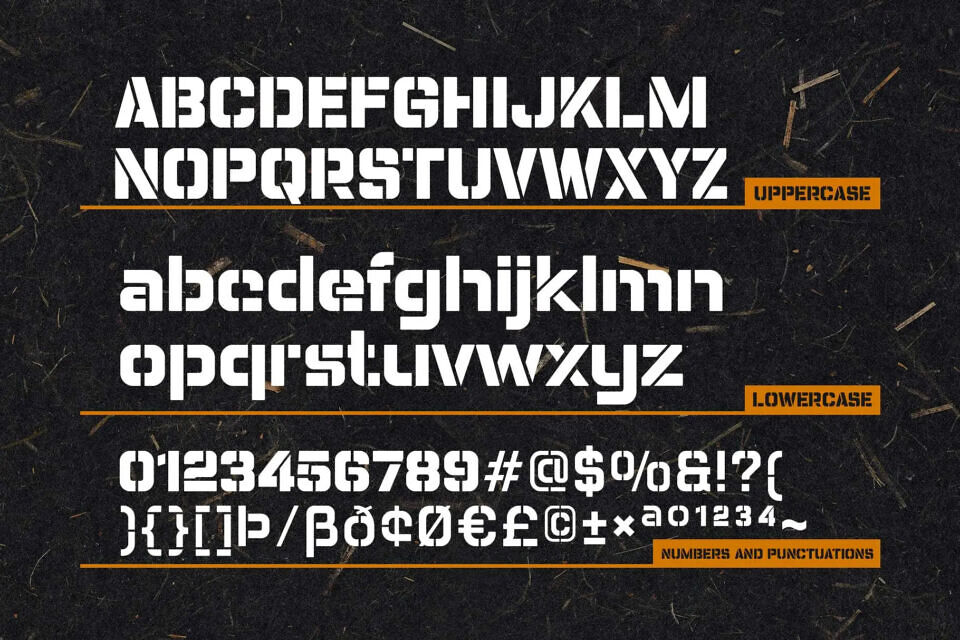 Champions Stencil Font