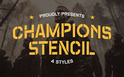 Champions Stencil Font