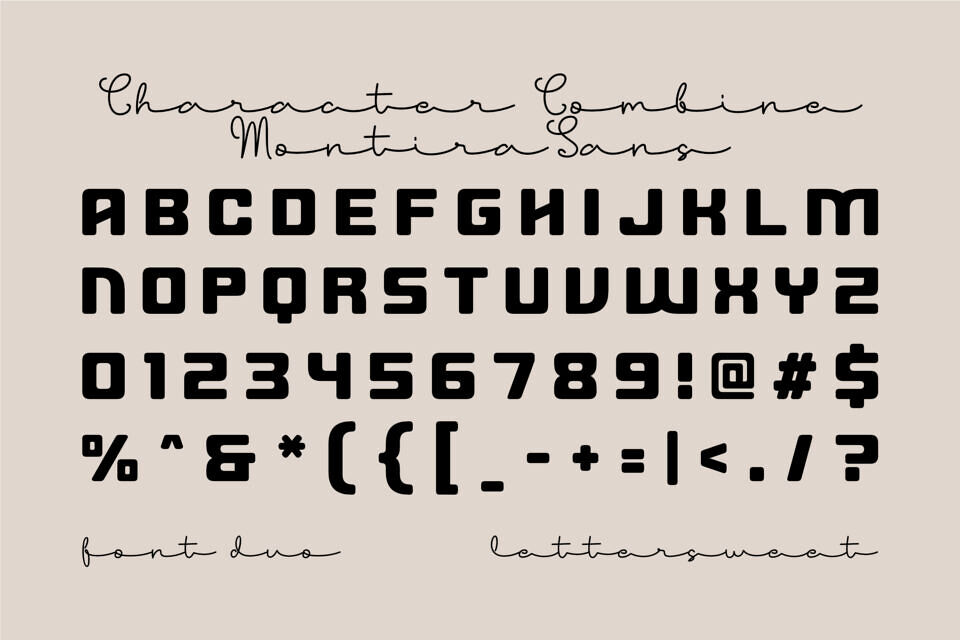 Combine Montira Font