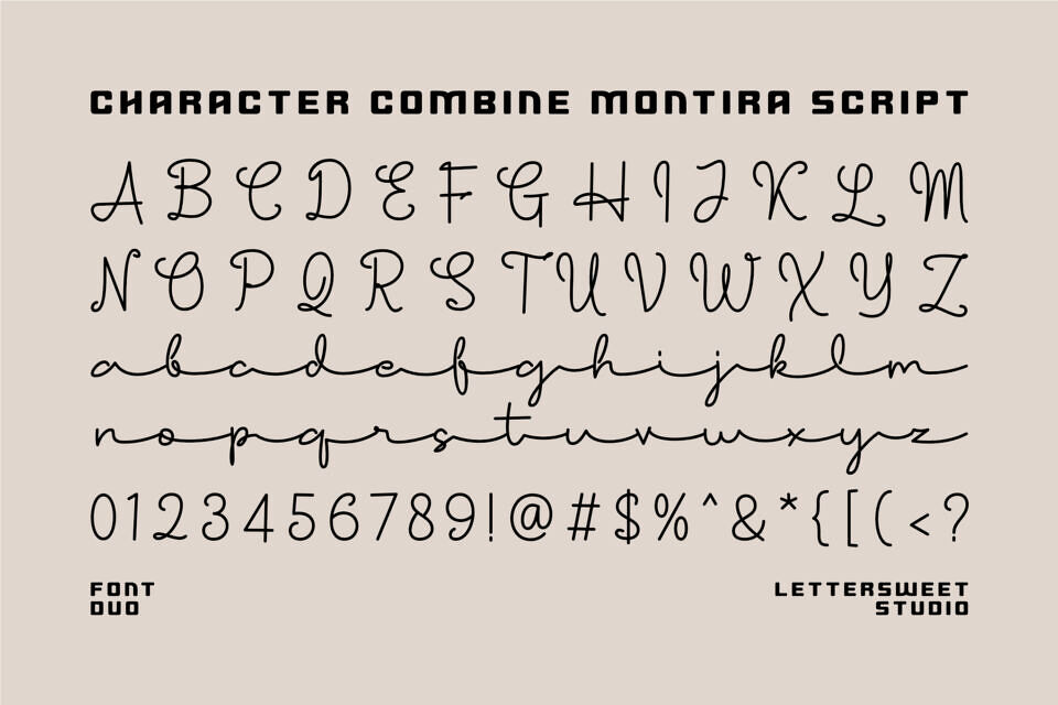 Combine Montira Font
