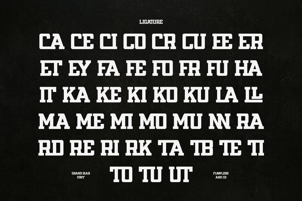 Grand Slab Font
