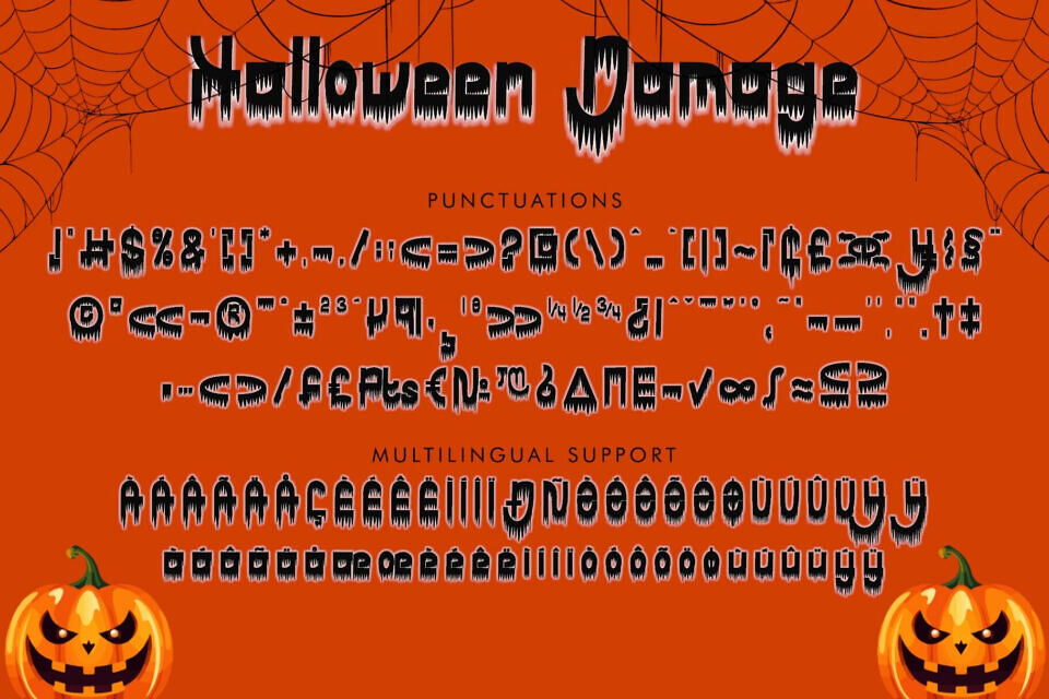 Halloween Damage Font