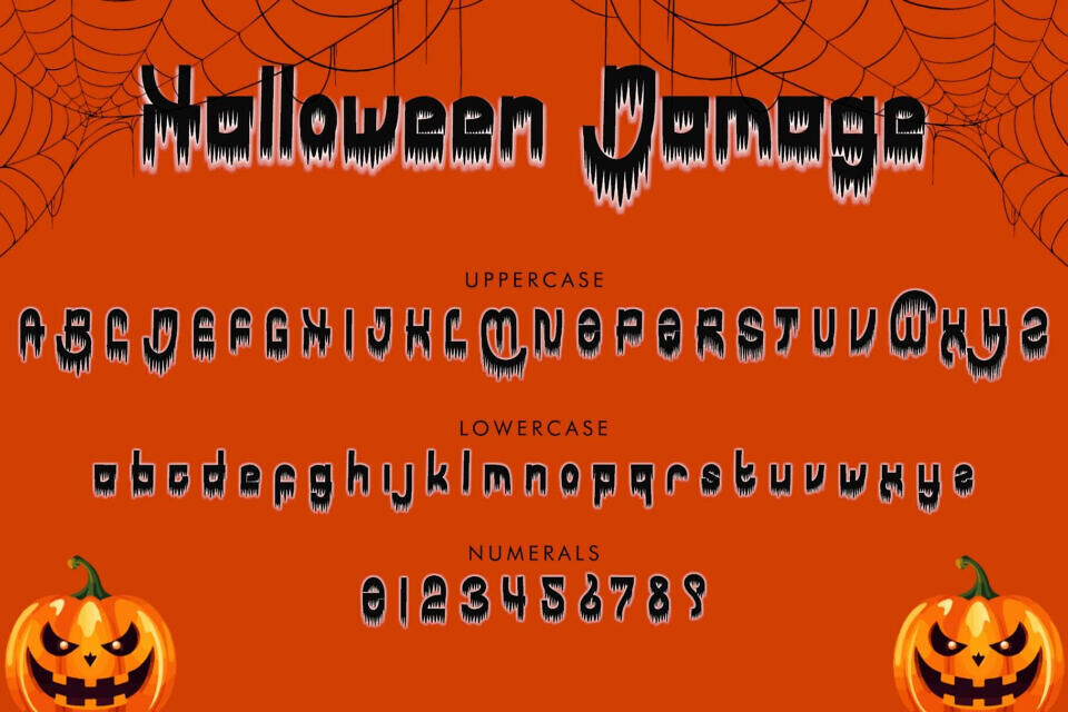 Halloween Damage Font