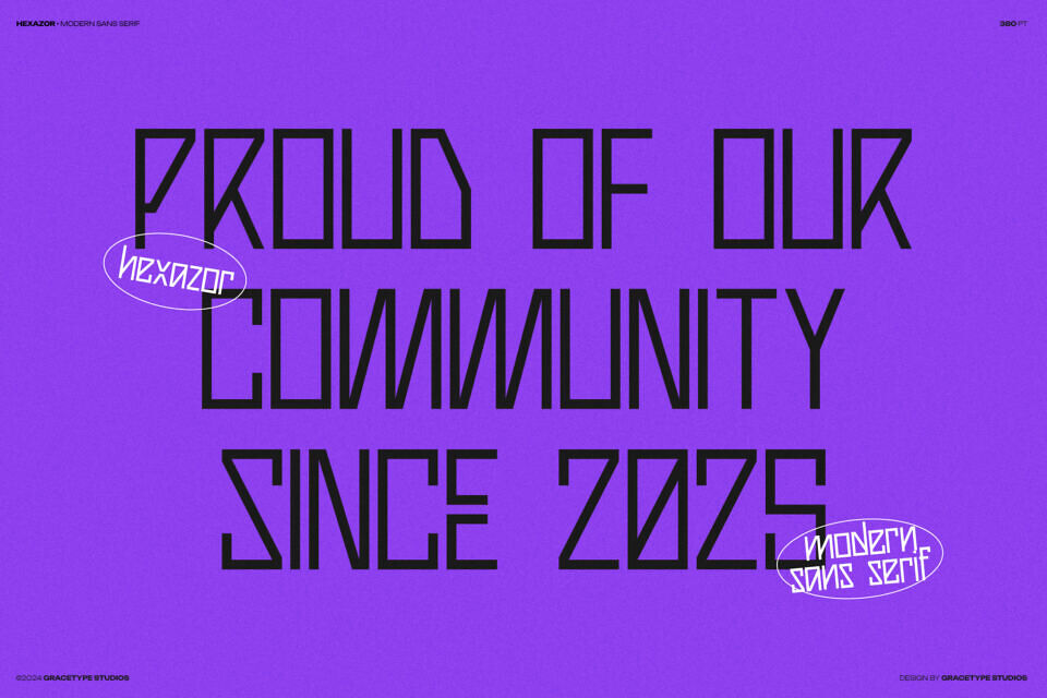 Hexazor Font