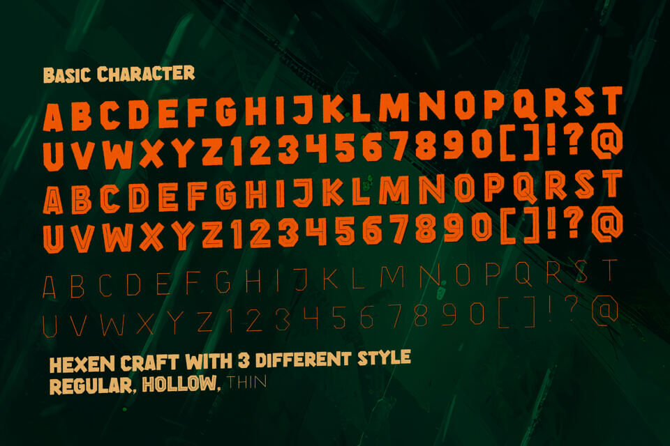 Hexen Craft Font