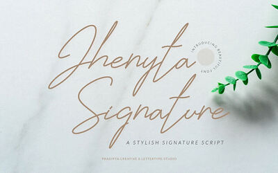 Jhenyta Signature Font