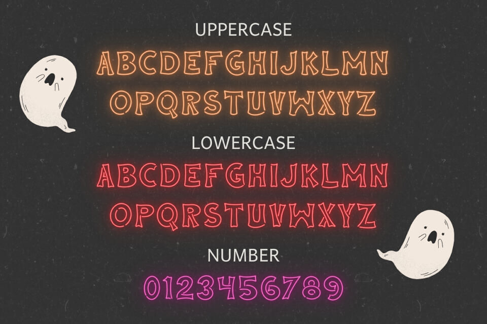 Neon Halloween Font