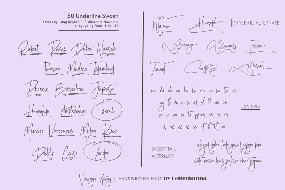Norouya Aveny Font