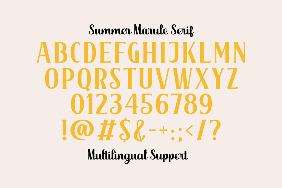 Summer Marule Font