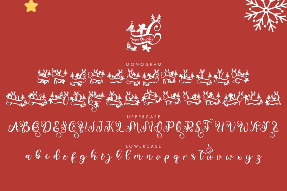 Unique Christmas Font