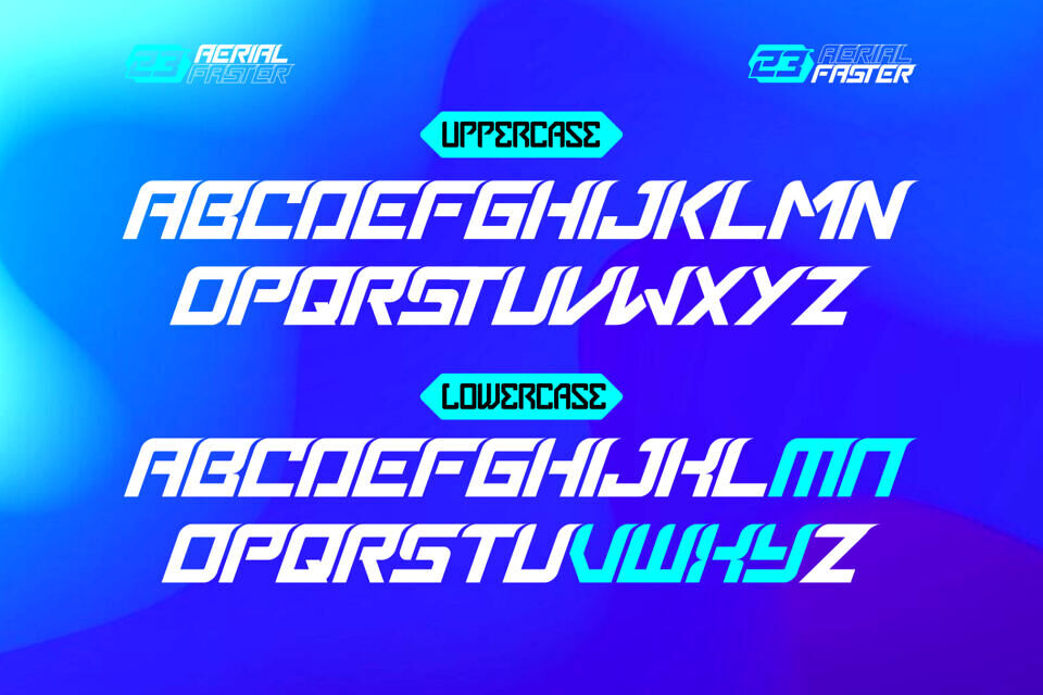 Aerial Faster Font