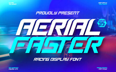Aerial Faster Regular Font