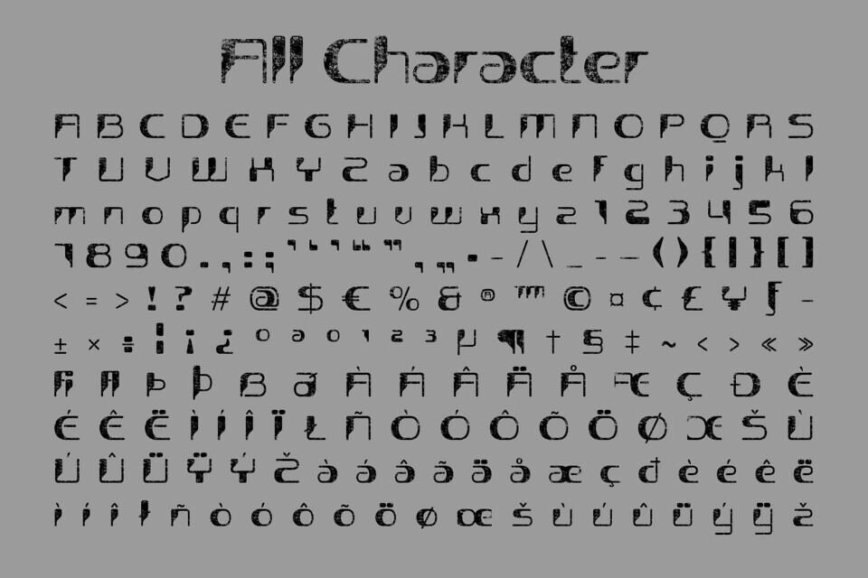 Alavine Stamp Font