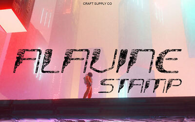 Alavine Stamp Font
