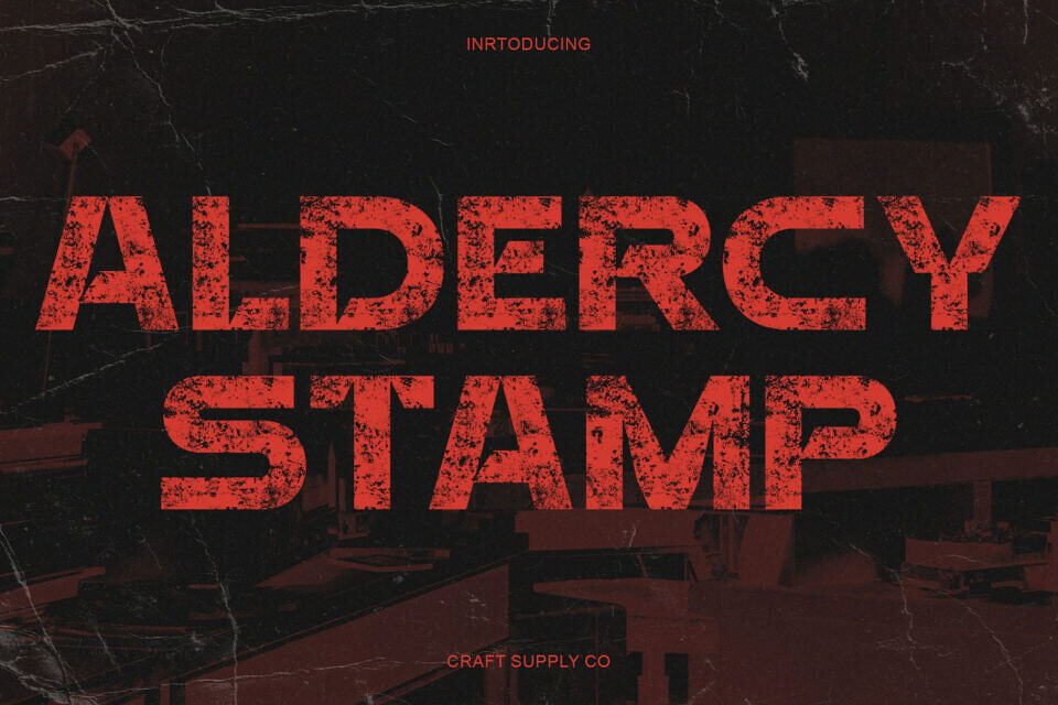 Aldercy Stamp Font