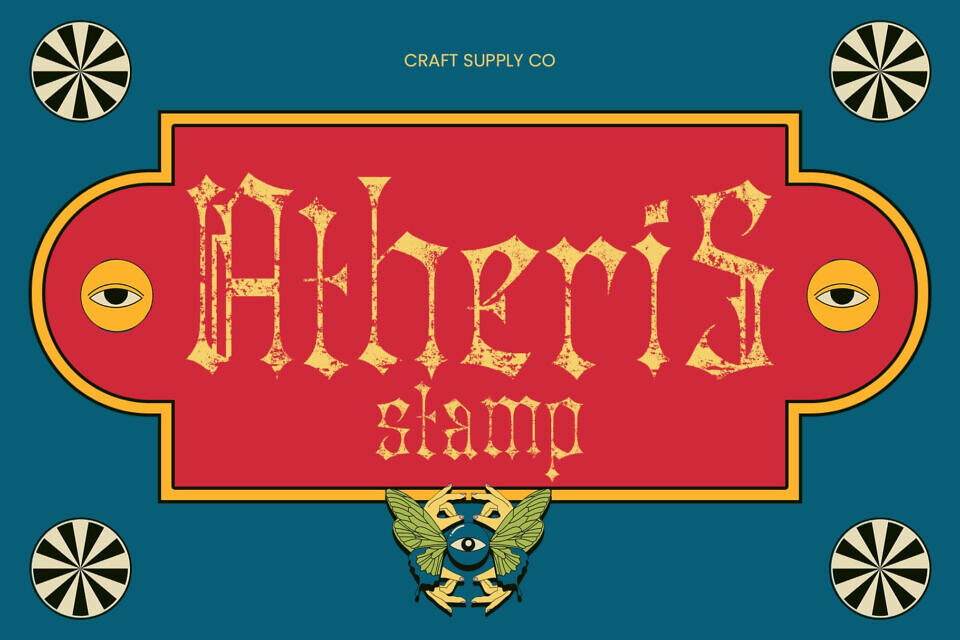 Atheris Stamp Font