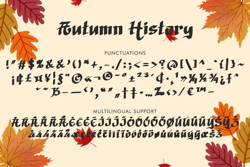 Autumn History Font