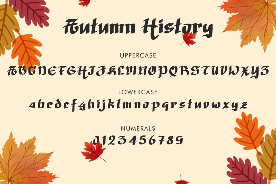 Autumn History Font