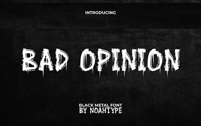 Bad Opinion Font