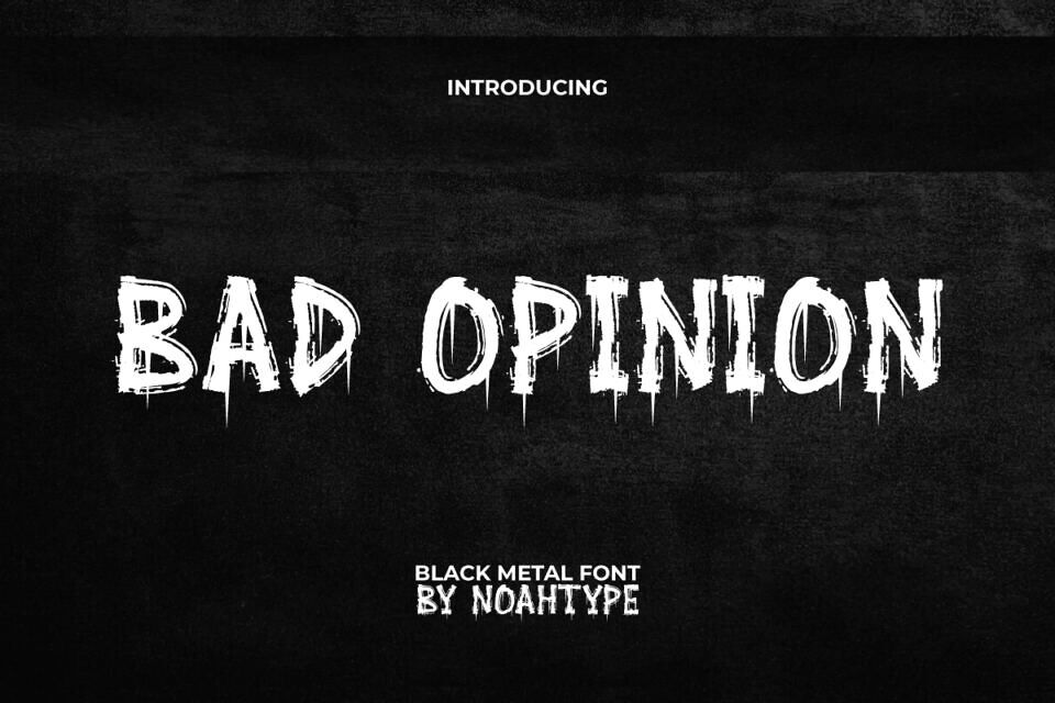Bad Opinion Font