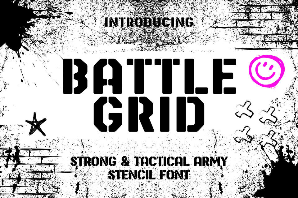 Battle Grid Font