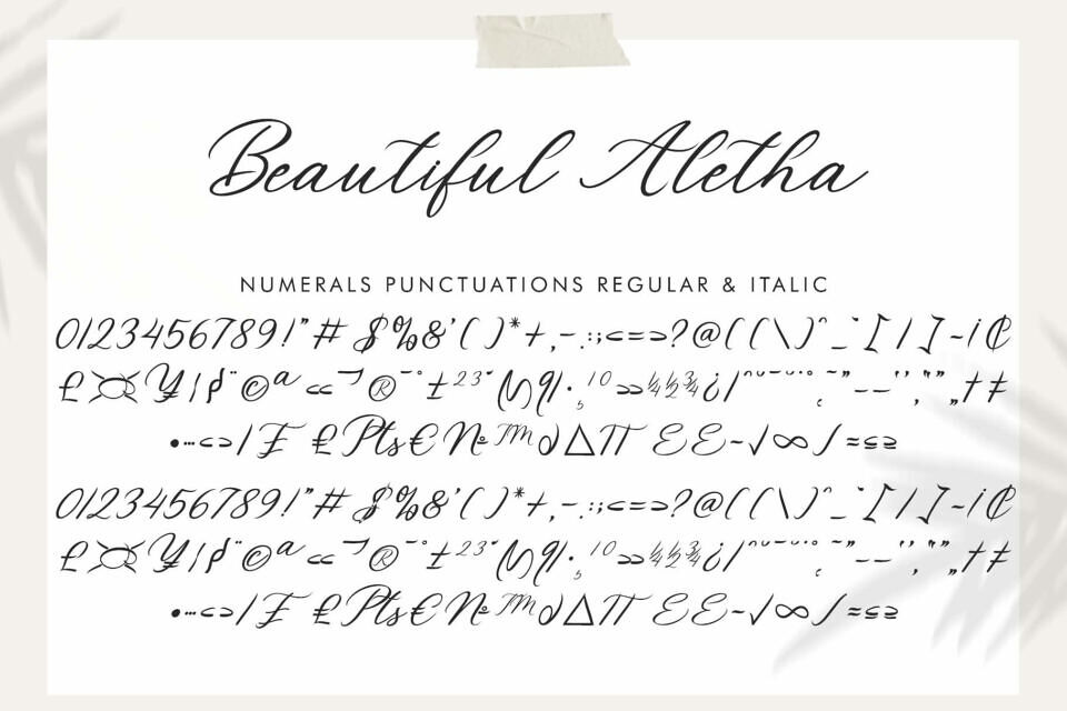 Beautiful Aletha Font