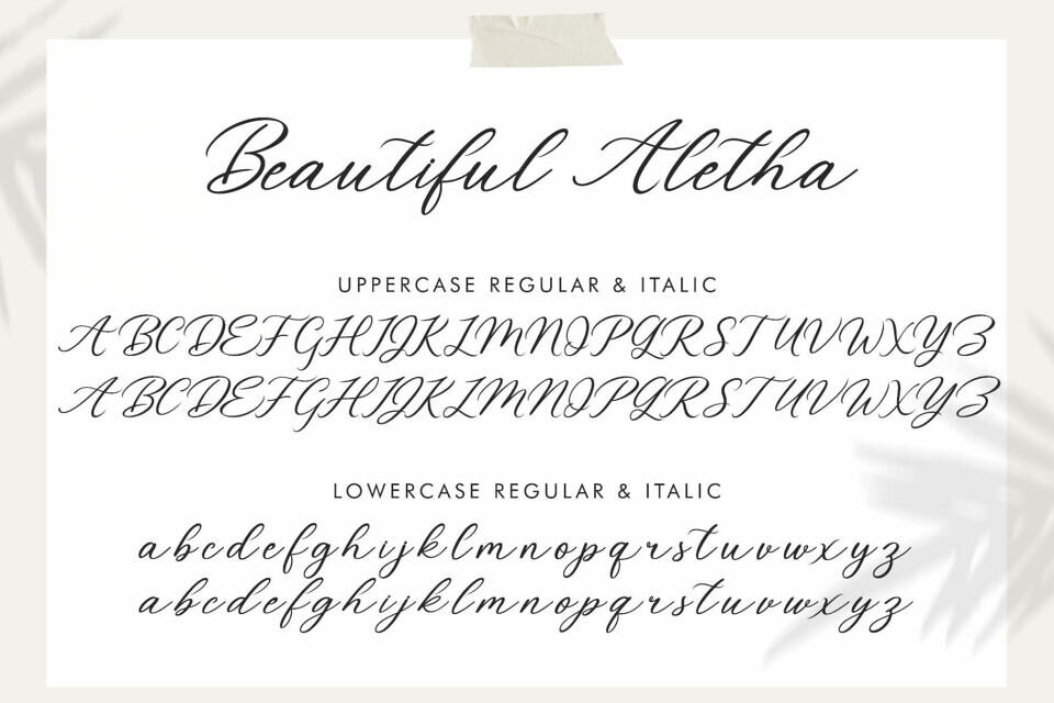 Beautiful Aletha Font