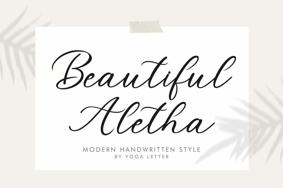 Beautiful Aletha Font