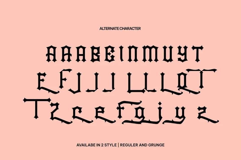 Black Goth Font