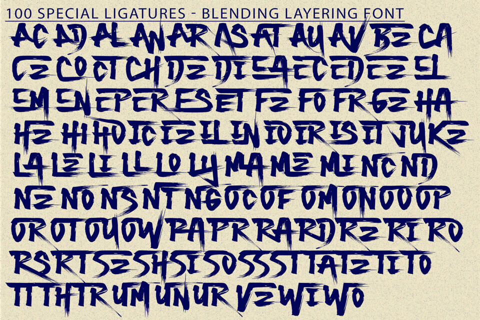 Blending Layering Font
