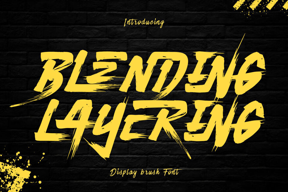 Blending Layering Font