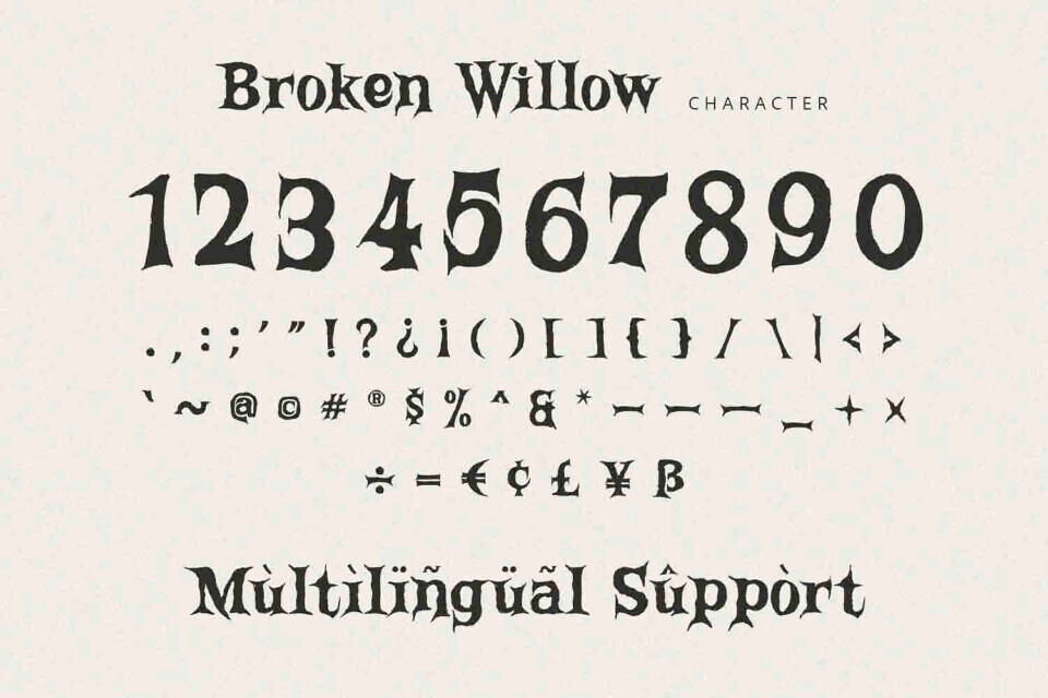 Broken Willow Font