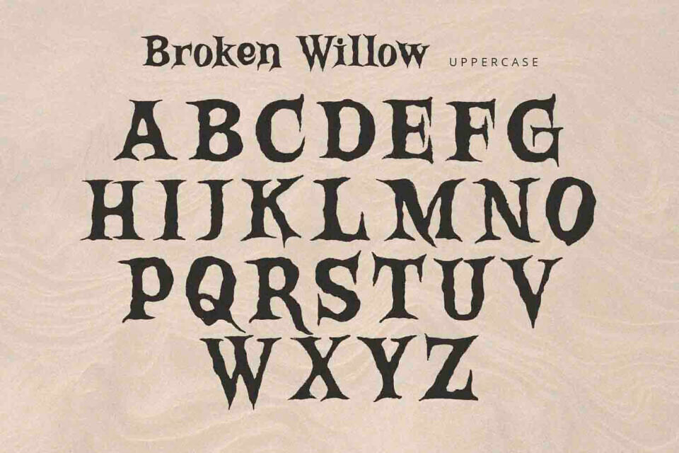 Broken Willow Font