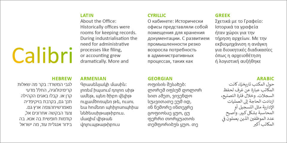Calibri Font