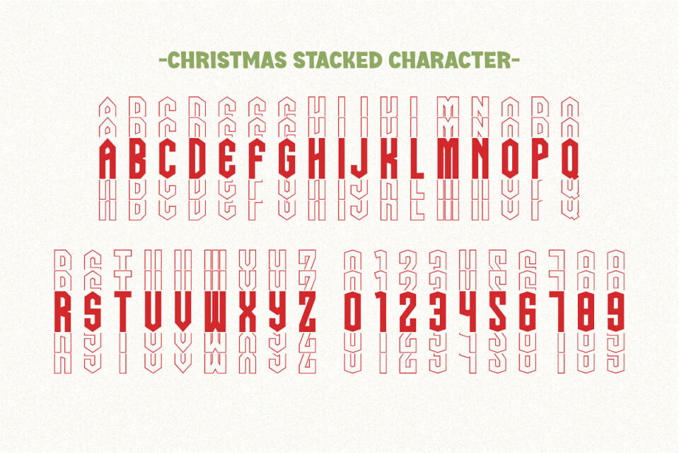 Christmas Stacked Font