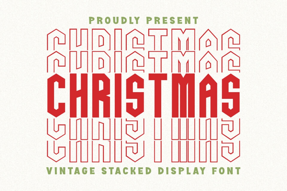 Christmas Stacked Font