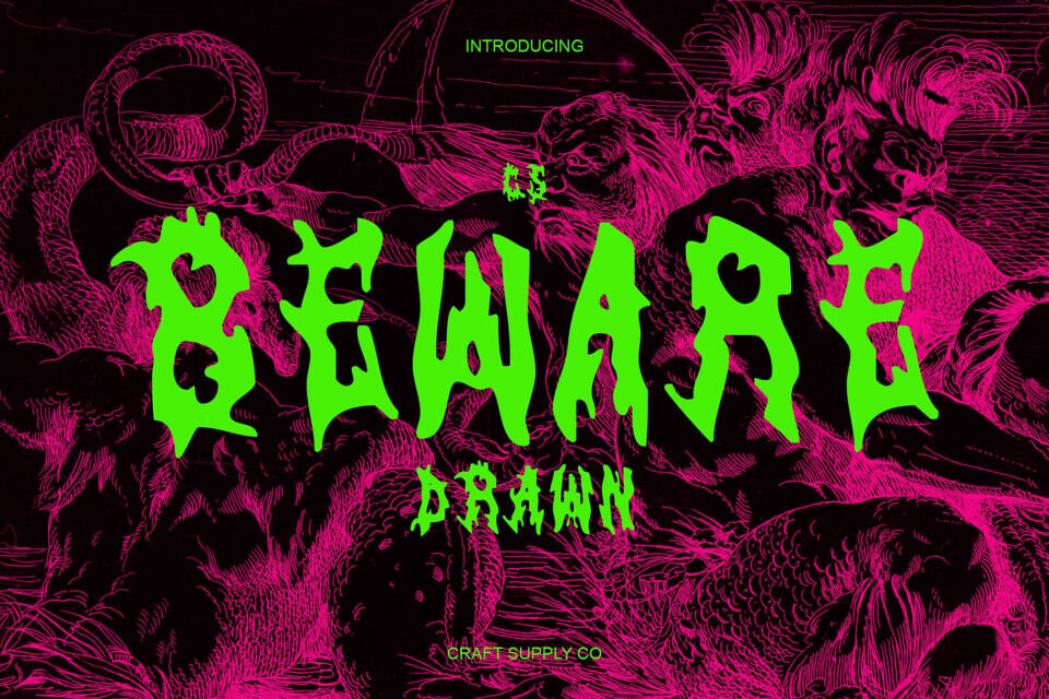 Cs Beware Drawn Font
