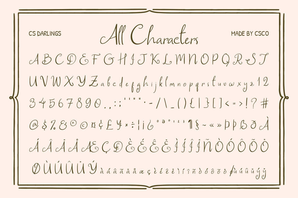 Cs Darlings Font