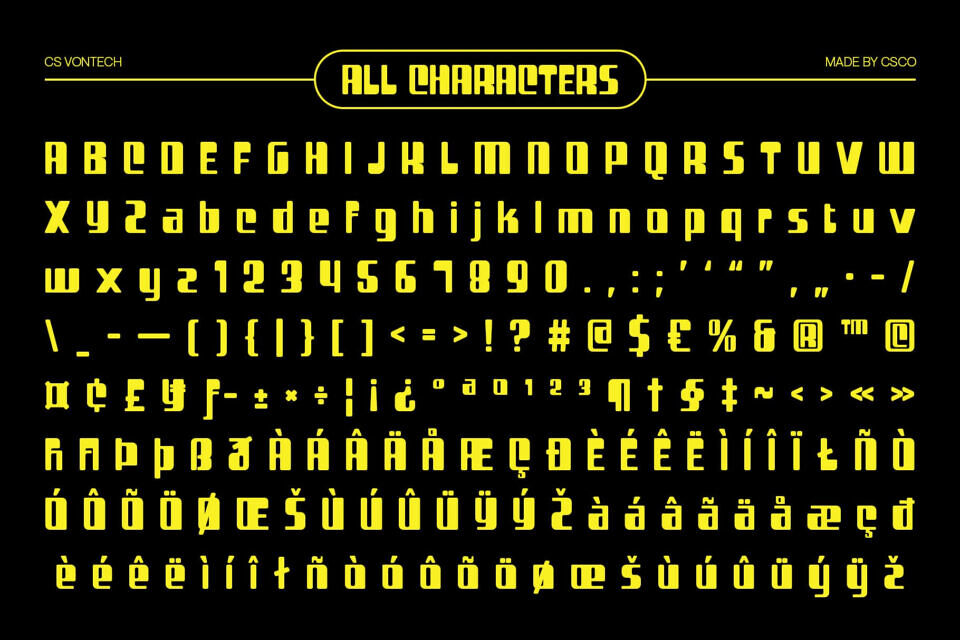 Cs Vontech Font