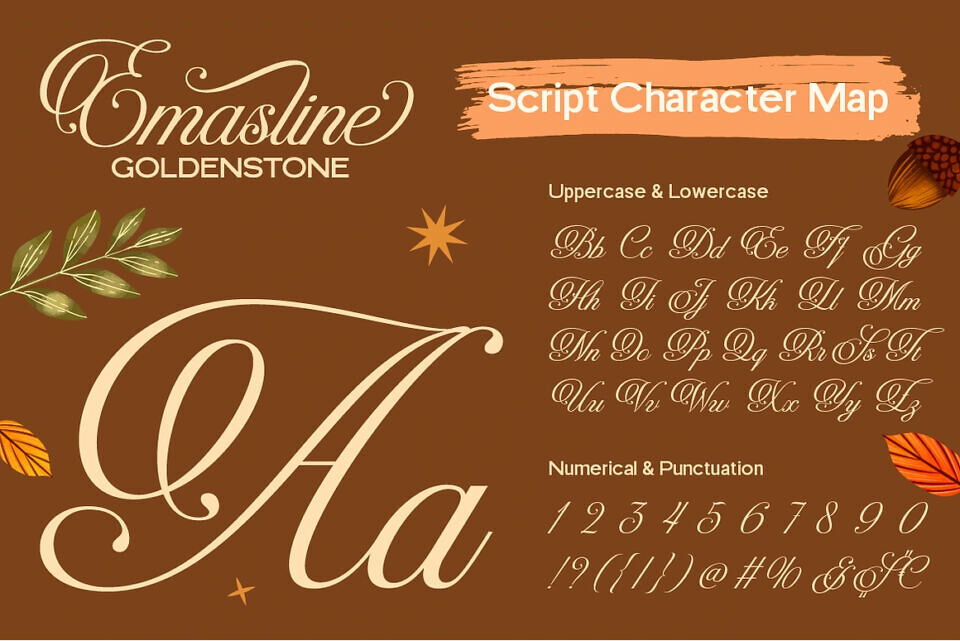 Emasline Goldenstone Font