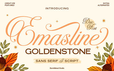 Emasline Goldenstone Font