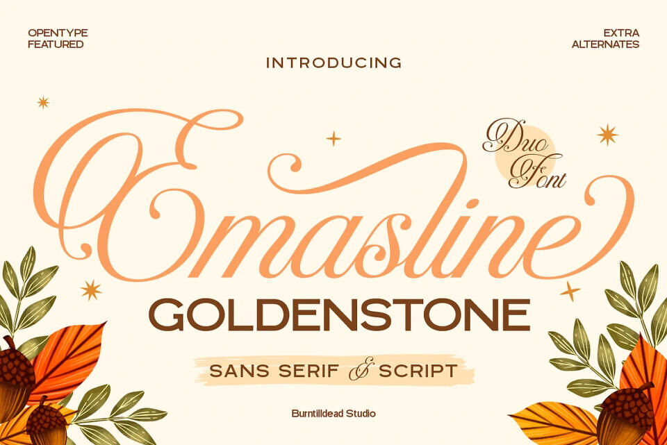 Emasline Goldenstone Font