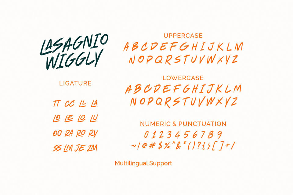 Lasagnio Wiggly Font